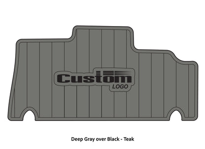 Dura-deck Triton 179TRX custom EVA foam bass boat flooring in deep gray over black teak pattern