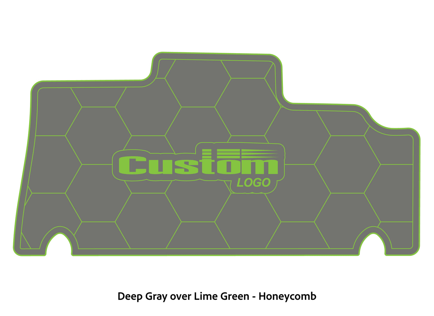 Dura-deck Triton 179TRX custom EVA foam bass boat flooring in deep gray over lime green honeycomb pattern