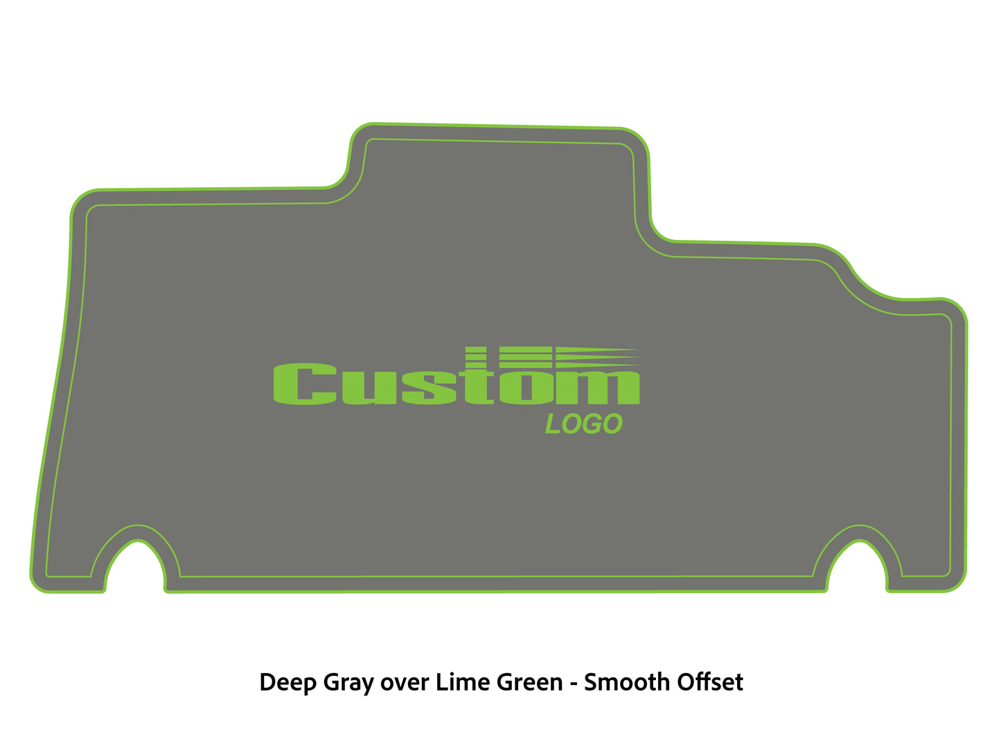 Dura-deck Triton 179TRX custom EVA foam bass boat flooring in deep gray over lime green smooth offset pattern