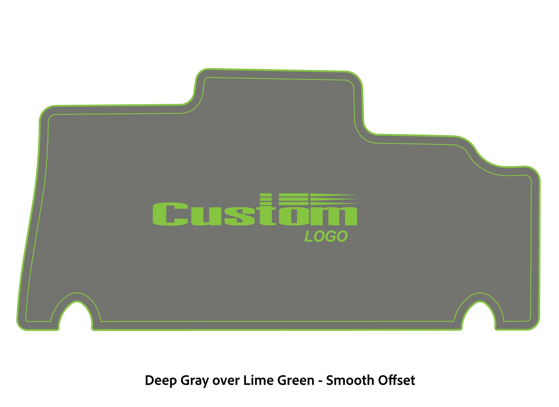 Dura-deck Triton 179TRX custom EVA foam bass boat flooring in deep gray over lime green smooth offset pattern
