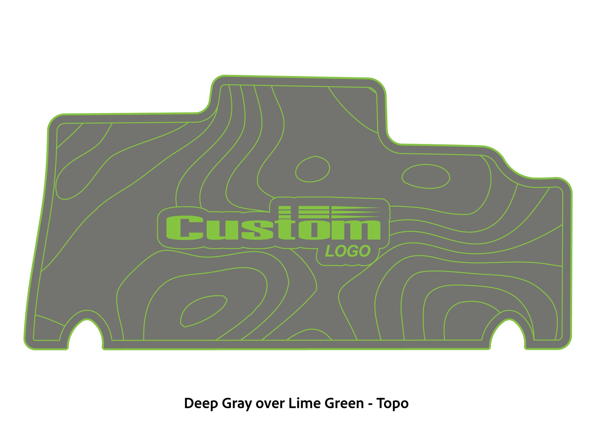 Dura-deck Triton 179TRX custom EVA foam bass boat flooring in deep gray over lime green topo pattern