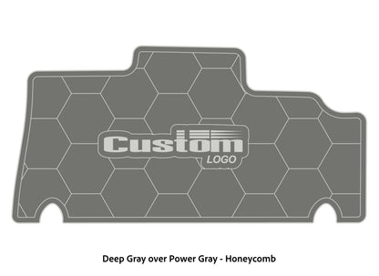 Dura-deck Triton 179TRX custom EVA foam bass boat flooring in deep gray over power gray honeycomb pattern