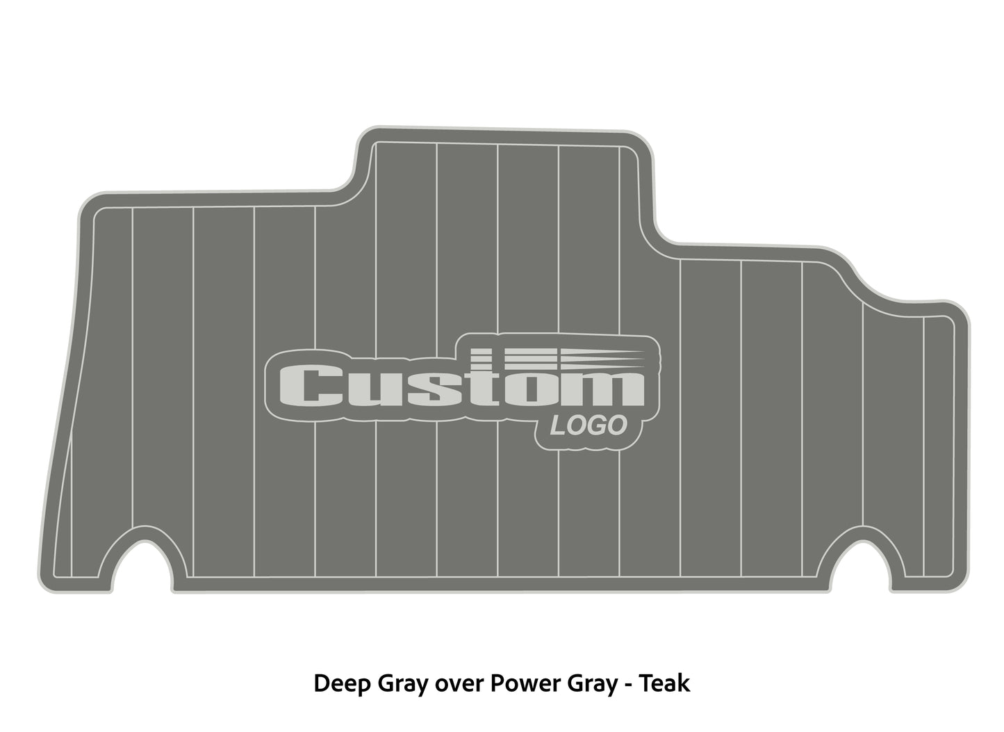 Dura-deck Triton 179TRX custom EVA foam bass boat flooring in deep gray over power gray teak pattern