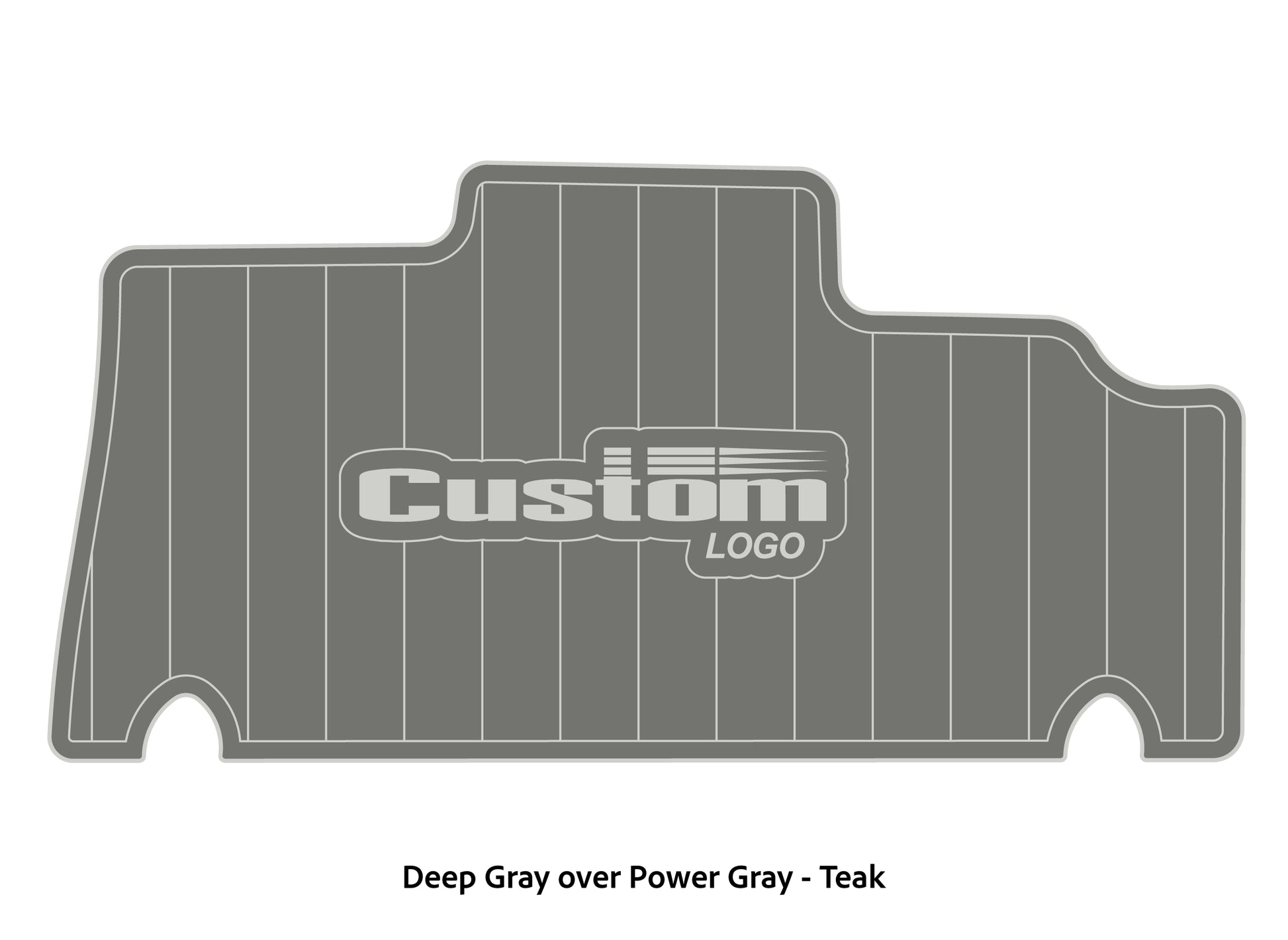 Dura-deck Triton 179TRX custom EVA foam bass boat flooring in deep gray over power gray teak pattern