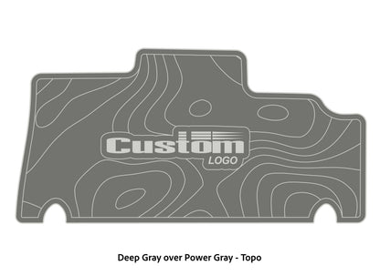 Dura-deck Triton 179TRX custom EVA foam bass boat flooring in deep gray over power gray topo pattern