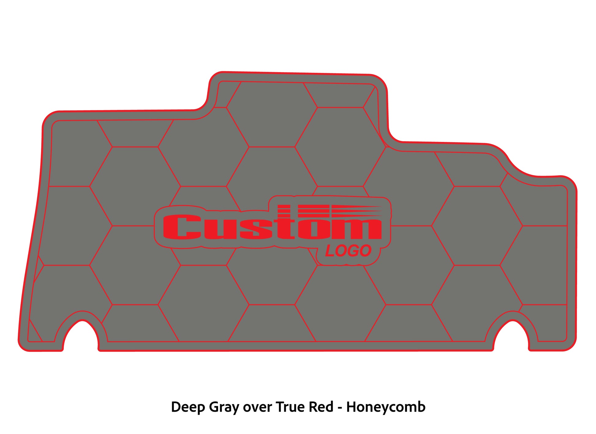 Dura-deck Triton 179TRX custom EVA foam bass boat flooring in deep gray over true red honeycomb pattern
