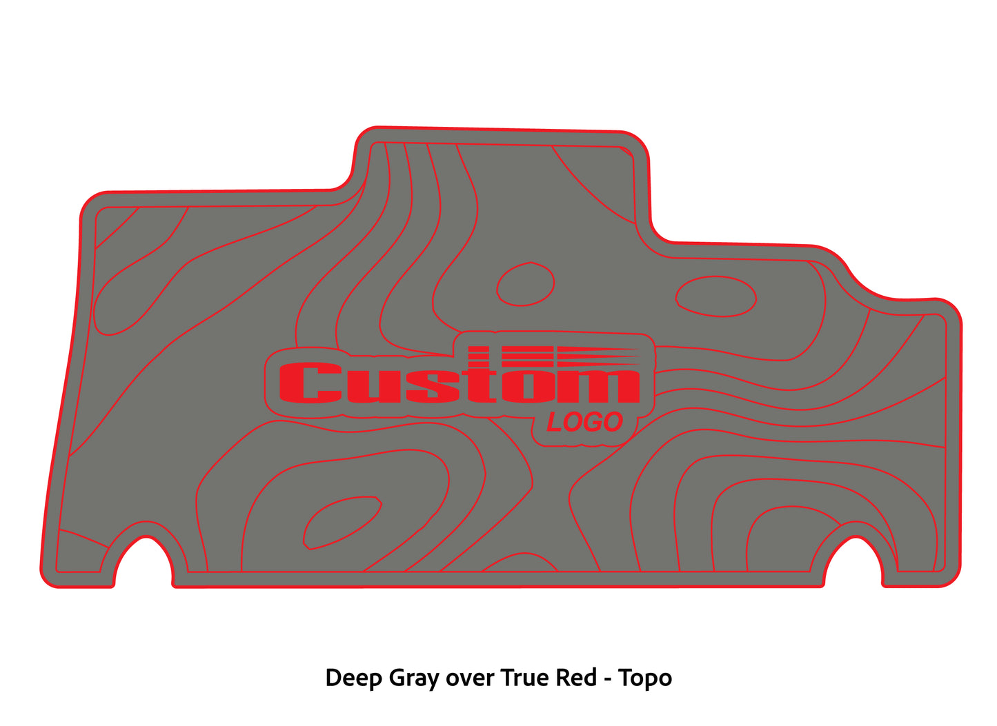 Dura-deck Triton 179TRX custom EVA foam bass boat flooring in deep gray over true red topo pattern