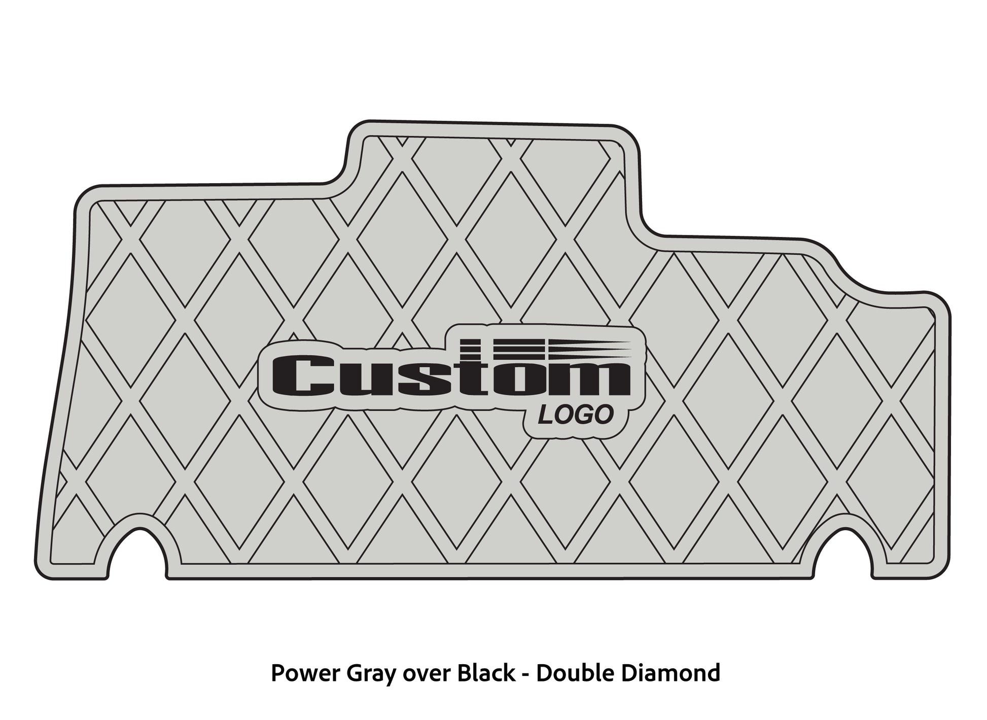Dura-deck Triton 179trx custom EVA foam bass boat flooring in power gray over black double diamond pattern