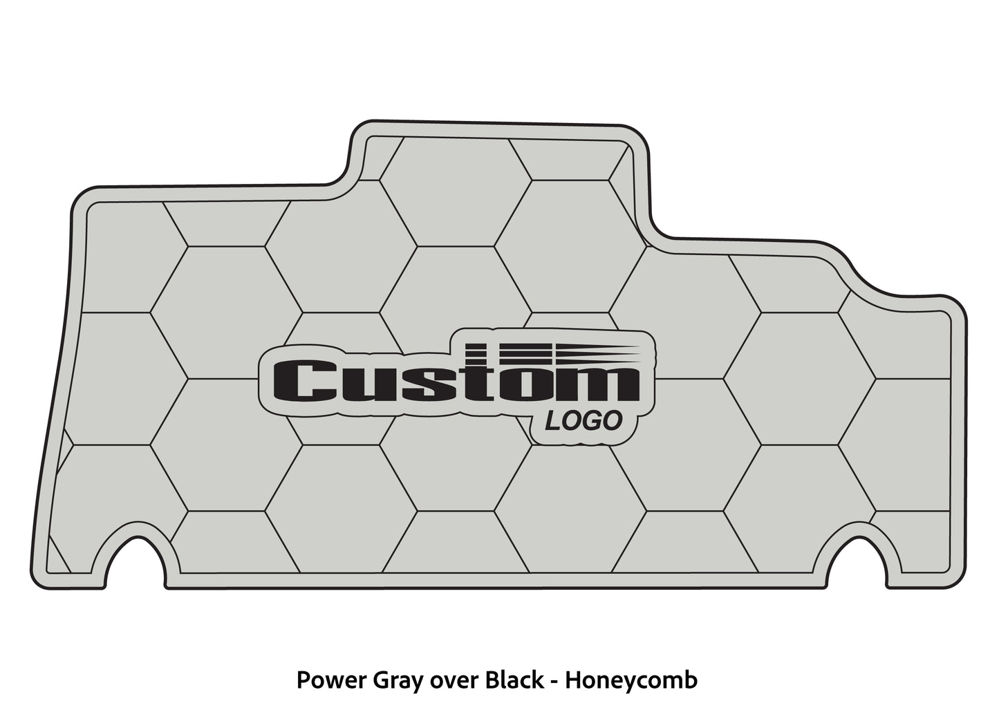 Dura-deck Triton 179trx custom EVA foam bass boat flooring in power gray over black honeycomb pattern