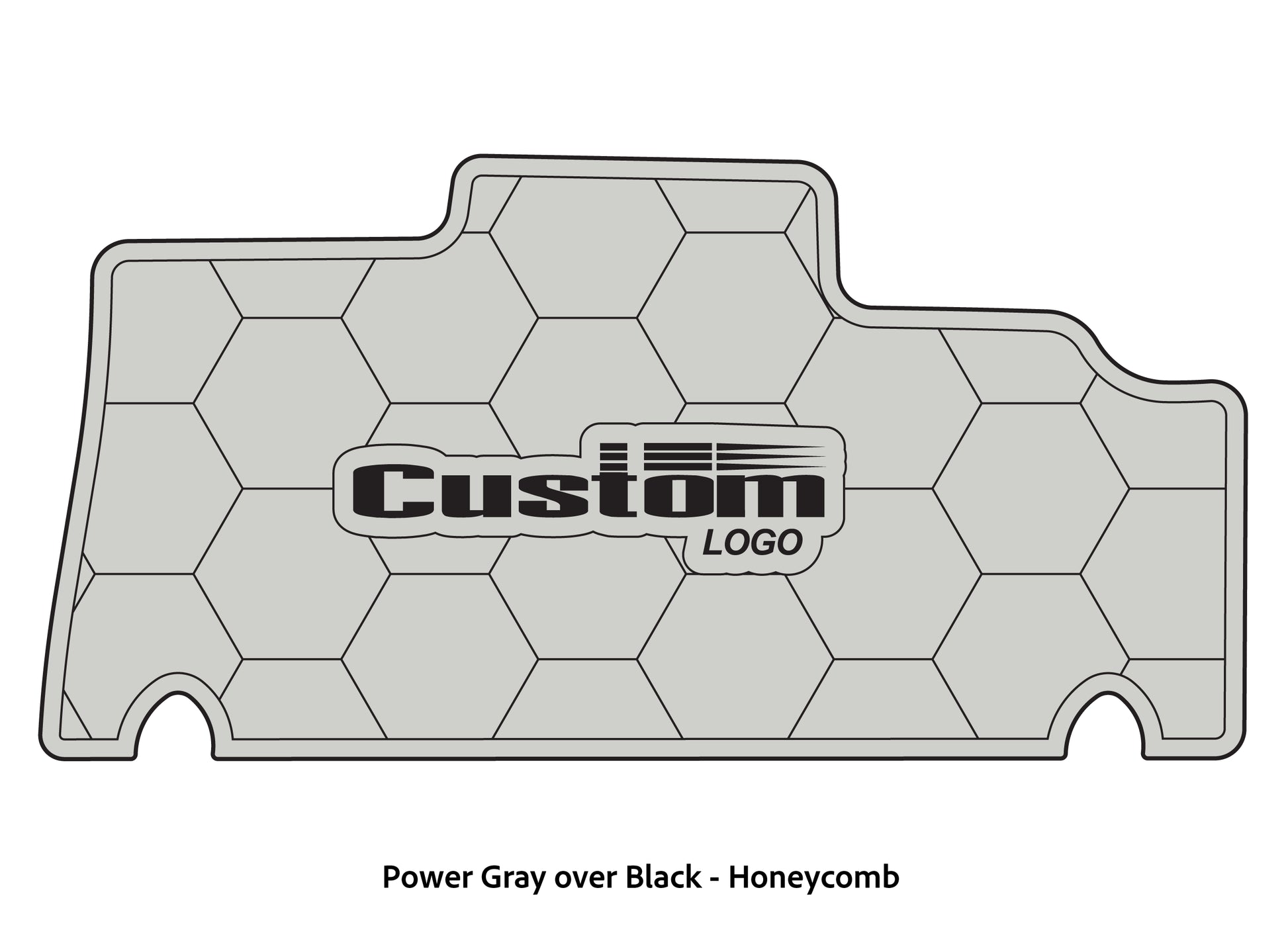 Dura-deck Triton 179trx custom EVA foam bass boat flooring in power gray over black honeycomb pattern