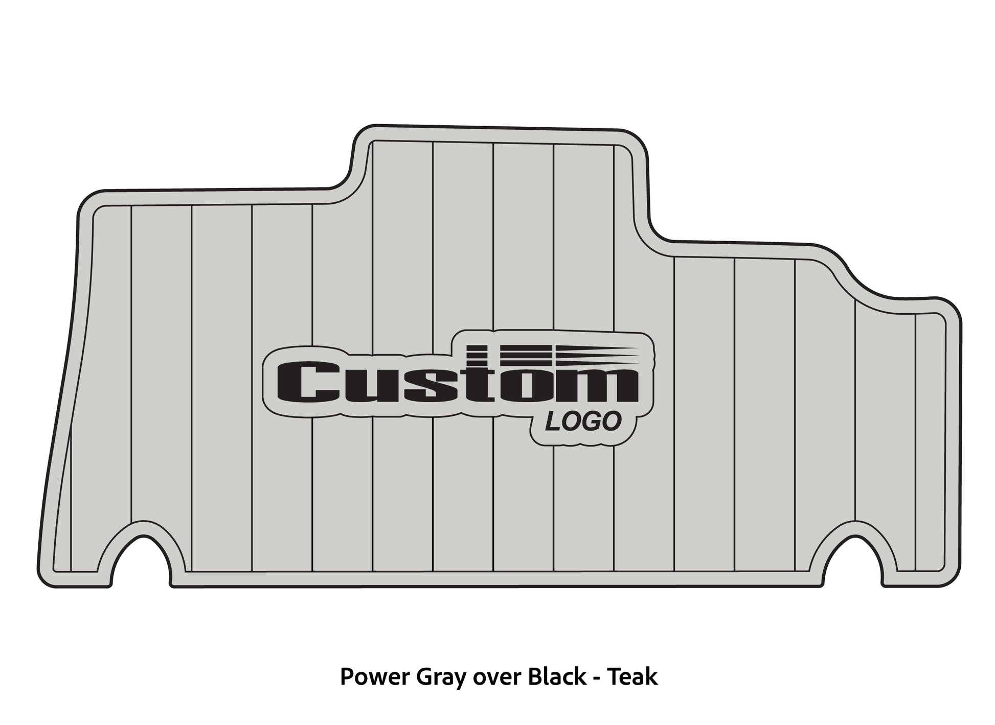Dura-deck Triton 179TRX custom EVA foam bass boat flooring in power gray over black teak pattern