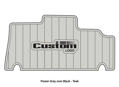 Dura-deck Triton 179TRX custom EVA foam bass boat flooring in power gray over black teak pattern