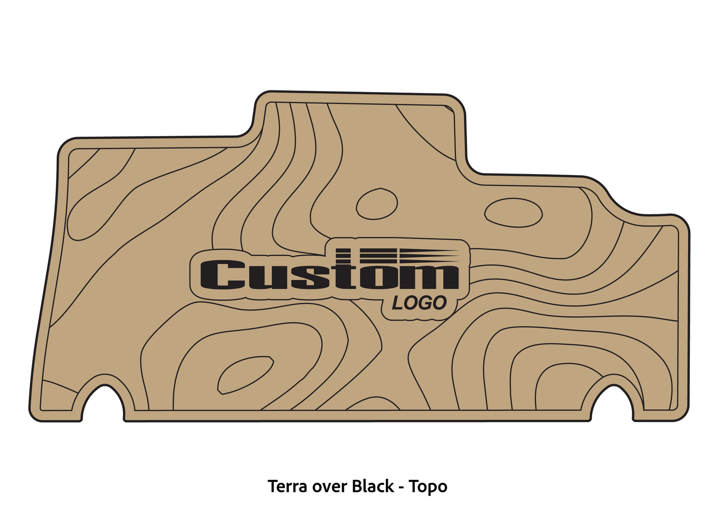 Dura-deck Triton 179TRX custom EVA foam bass boat flooring in terra over black topo pattern