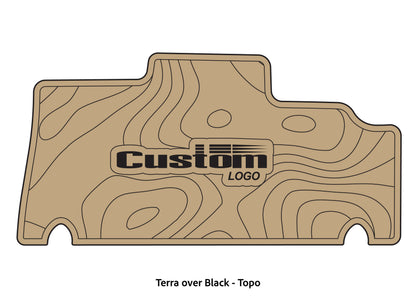 Dura-deck Triton 179TRX custom EVA foam bass boat flooring in terra over black topo pattern