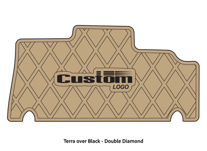 Dura-deck Triton 179 trx custom EVA foam bass boat flooring in terra over black double diamond pattern