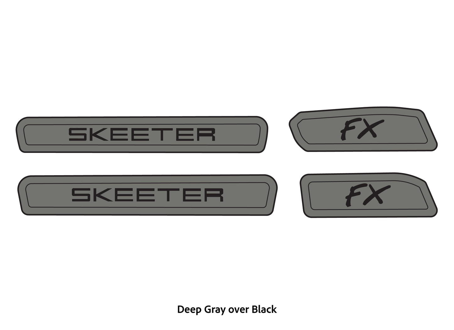 Dura-Deck Skeeter FX20 eva foam traile pad set in deep gray over black