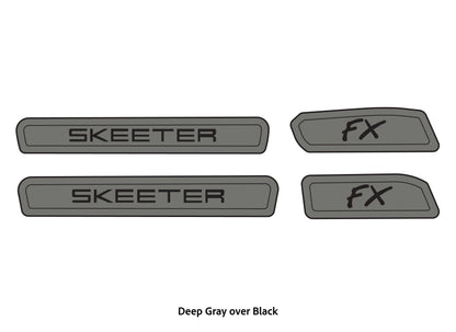 Dura-Deck Skeeter FX20 eva foam traile pad set in deep gray over black