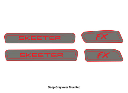 Dura-Deck Skeeter Fx20 eva foam trailer set pad in deep gray over true red
