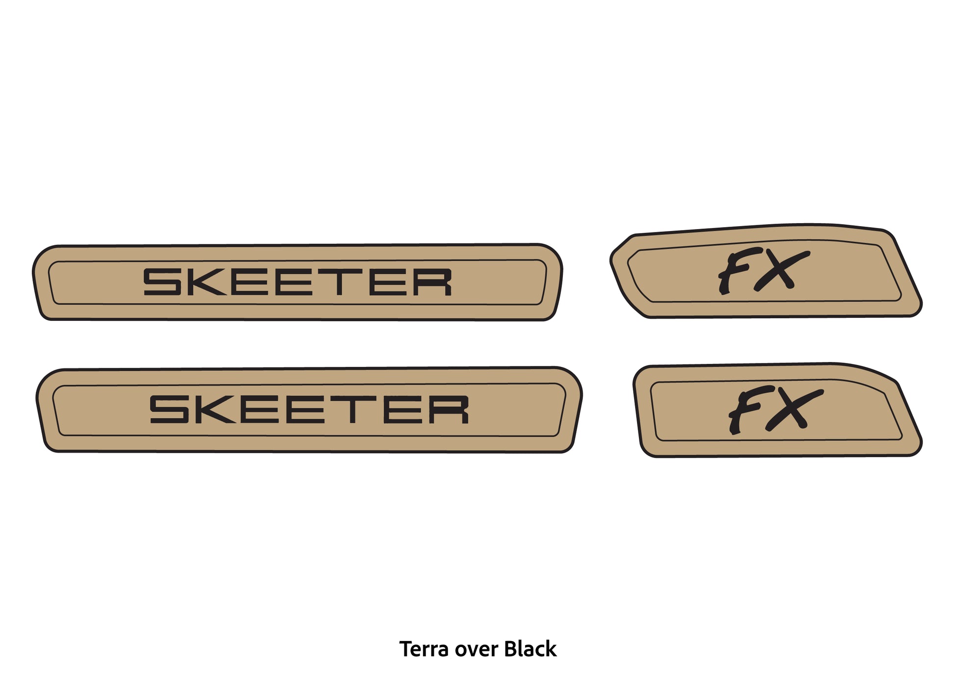 Dura-Deck Skeeter FX20 eva foam trailer pad set terra over black