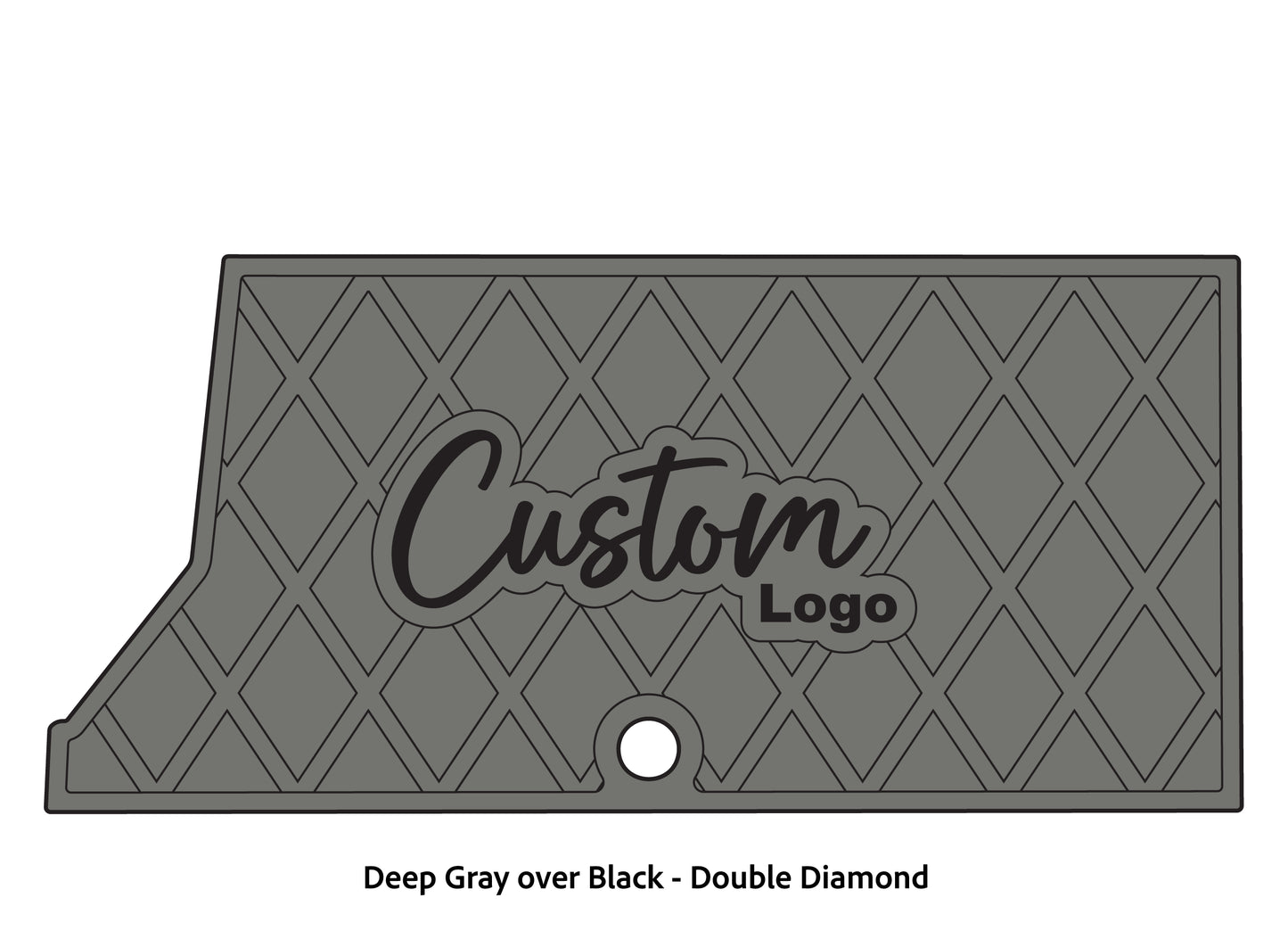 Dura-Deck Ranger RT178 custom EVA foam bass boat flooring in deep gray over black double diamond