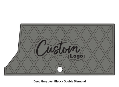Dura-Deck Ranger RT178 custom EVA foam bass boat flooring in deep gray over black double diamond