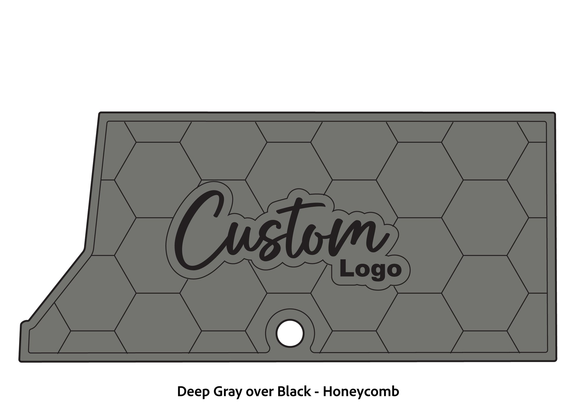 Dura-Deck Ranger RT178 custom EVA foam bass boat flooring in deep gray over black honeycomb pattern