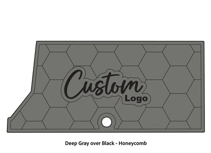 Dura-Deck Ranger RT178 custom EVA foam bass boat flooring in deep gray over black honeycomb pattern