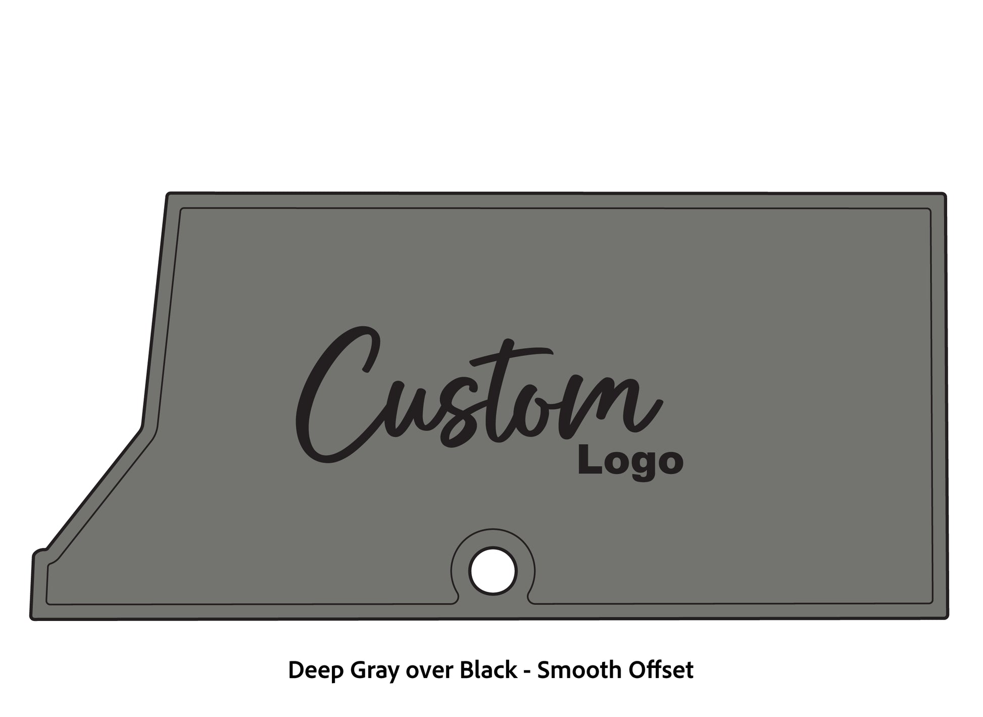 Dura-Deck Ranger RT178 custom EVA foam bass boat flooring in deep gray over black smooth offset