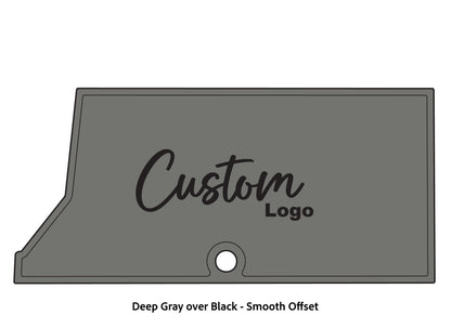 Dura-Deck Ranger RT178 custom EVA foam bass boat flooring in deep gray over black smooth offset