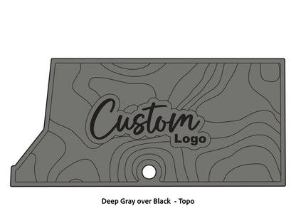 Dura-Deck Ranger RT178 custom EVA foam bass boat flooring in deep gray over blak topo pattern