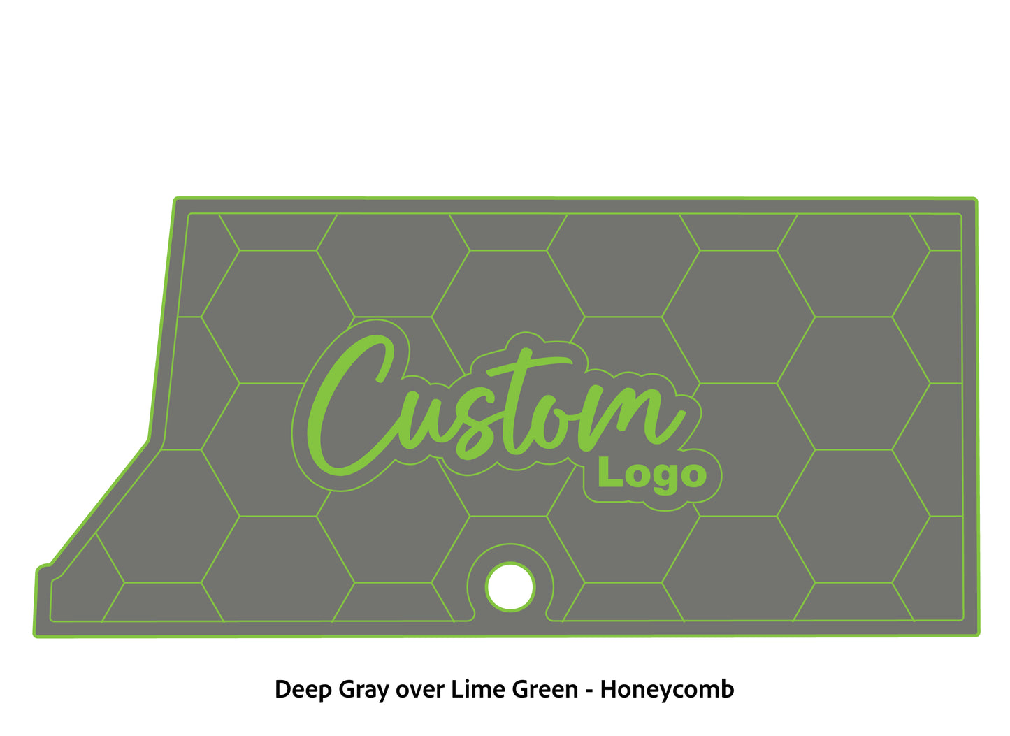 Dura-Deck Ranger RT178 custom EVA foam bass boat flooring in deep gray over lime green honeycomb pattern