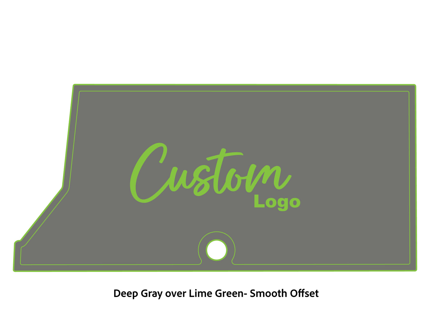 Dura-Deck Ranger RT178 custom EVA foam bass boat flooring in deep gray over lime green smooth offset