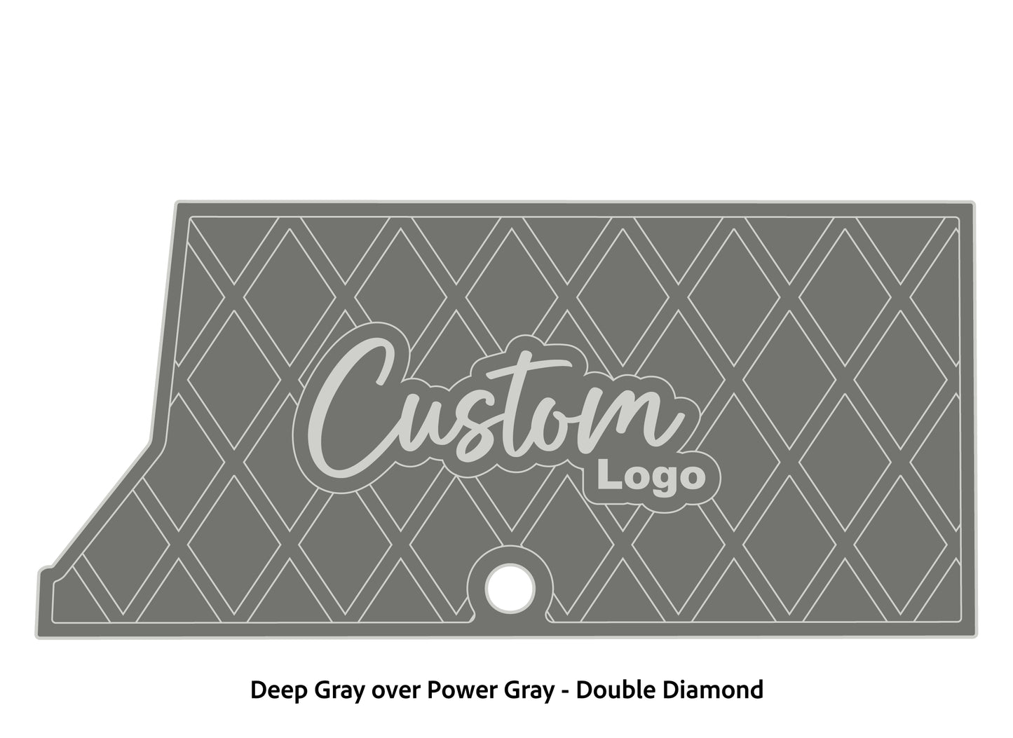 Dura-Deck Ranger RT178 custom eva foam bass boat flooring in deep gray over power gray double diamond pattern