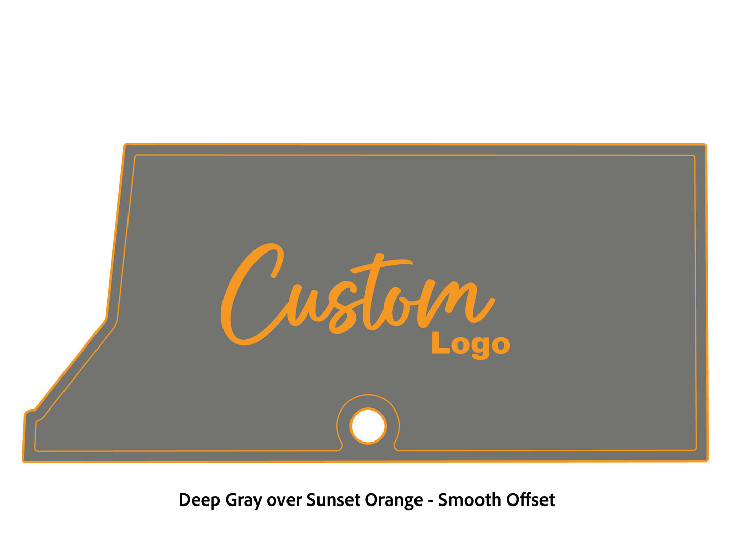 Dura-Deck Ranger RT178 custom eva foam bass boat flooring in deep gray over sunset orange smooth offset pattern