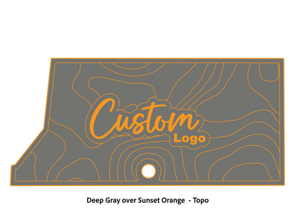 Dura-Deck Ranger RT178 custom eva foam bass boat flooring in deep gray over sunet orange topo pattern