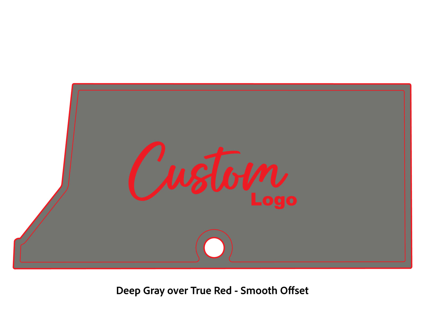 Dura-Deck Ranger RT178 custom eva foam bass boat flooring in deep gray over true red smooth offset pattern 