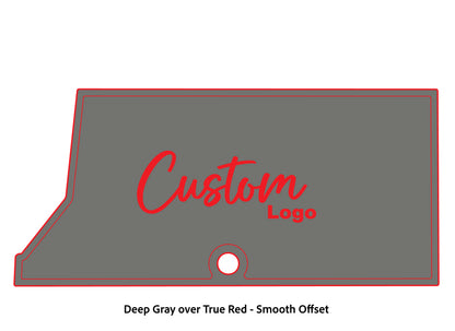 Dura-Deck Ranger RT178 custom eva foam bass boat flooring in deep gray over true red smooth offset pattern 
