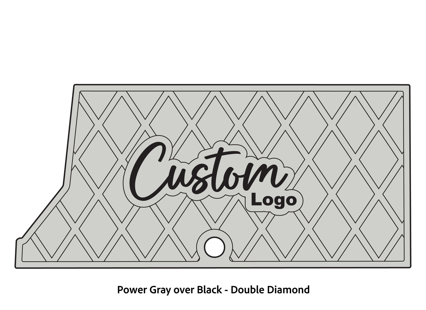 Dura-Deck Ranger RT178 custom eva foam bass boat flooring in power gray over black double diamond pattern
