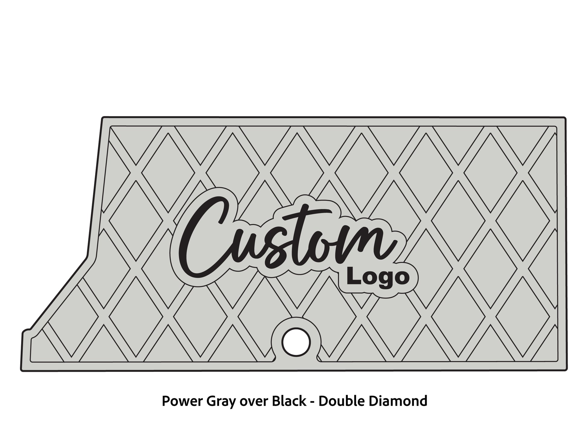 Dura-Deck Ranger RT178 custom eva foam bass boat flooring in power gray over black double diamond pattern