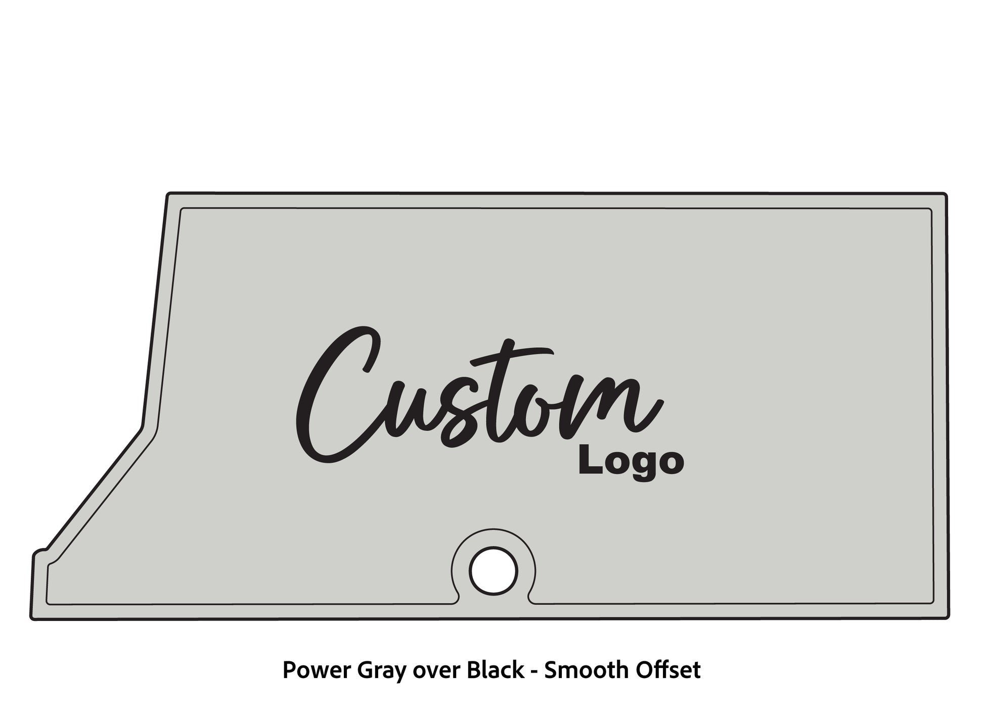 Dura-Deck Ranger RT178 custom eva foam bass boat flooring in power gray over black smooth offset pattern