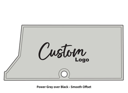Dura-Deck Ranger RT178 custom eva foam bass boat flooring in power gray over black smooth offset pattern