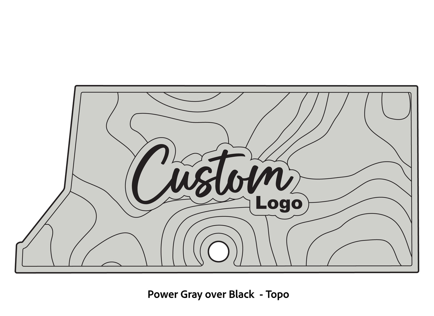 Dura-Deck Ranger RT178 custom eva foam bass boat flooring in power gray over black topo pattern