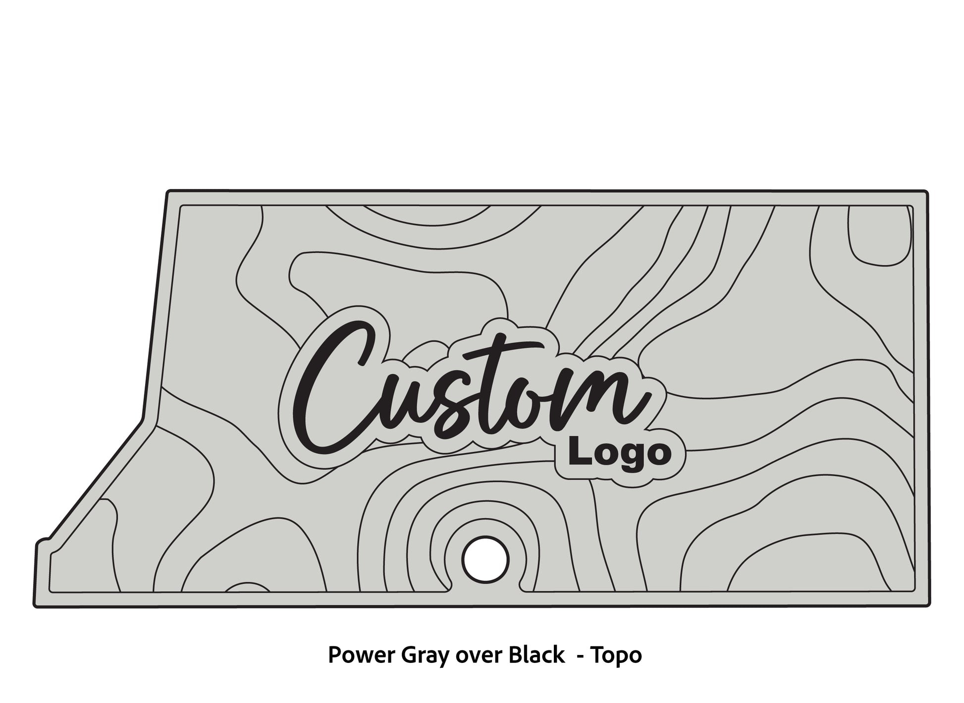 Dura-Deck Ranger RT178 custom eva foam bass boat flooring in power gray over black topo pattern