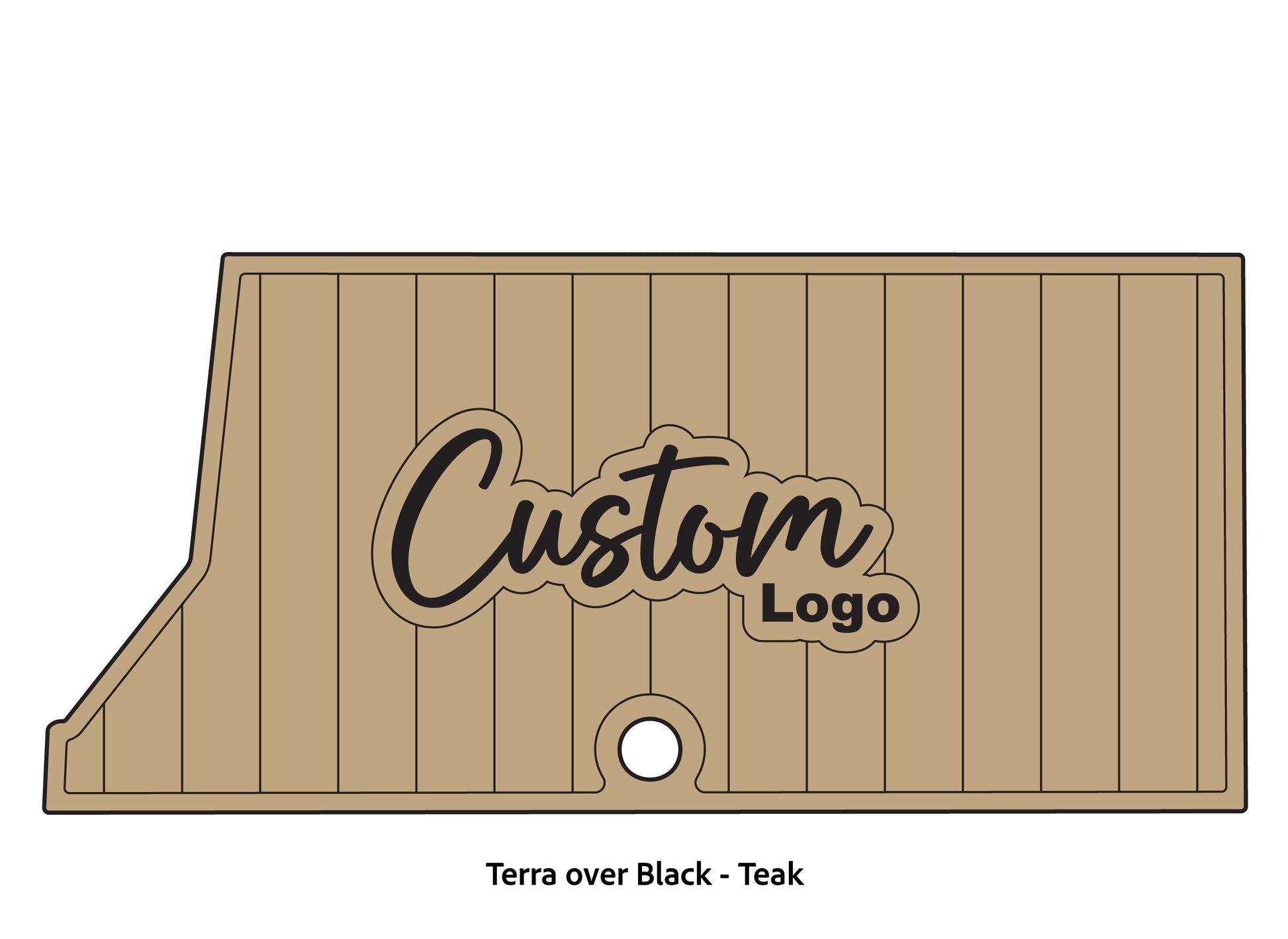 Dura-Deck Ranger RT178 custom eva foam bass boat flooring in terra over black teak pattern