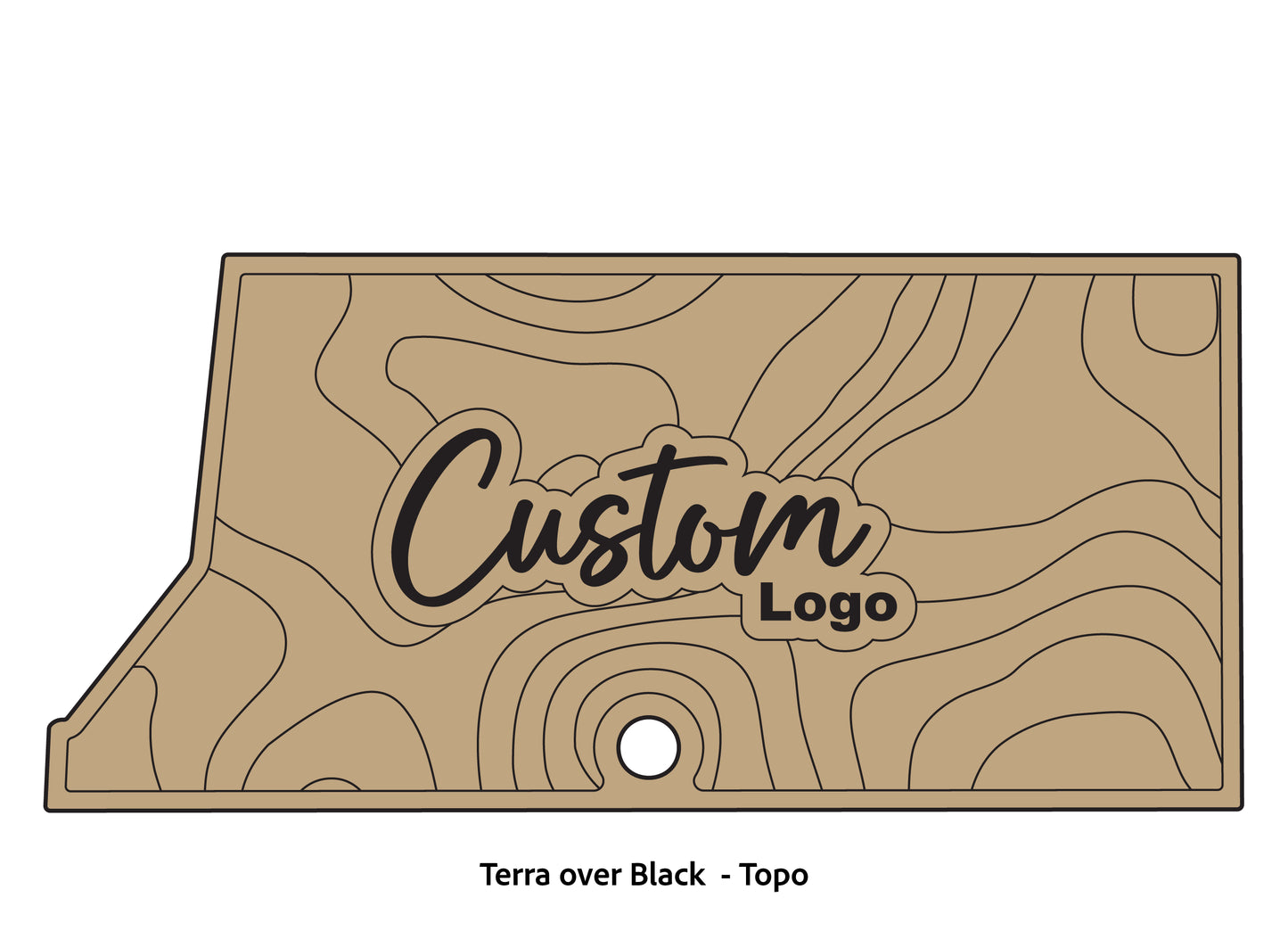 Dura-Deck Ranger RT178 custom eva foam bass boat flooring in terra over black topo pattern