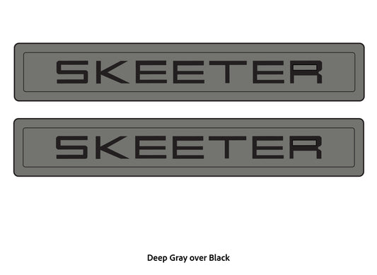 Dura-Deck Skeeter ZXR eva foam trailer pad set in deep gray over black 