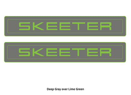 Dura-Deck Skeeter ZXR eva foam trailer pad set in deep gray over lime green