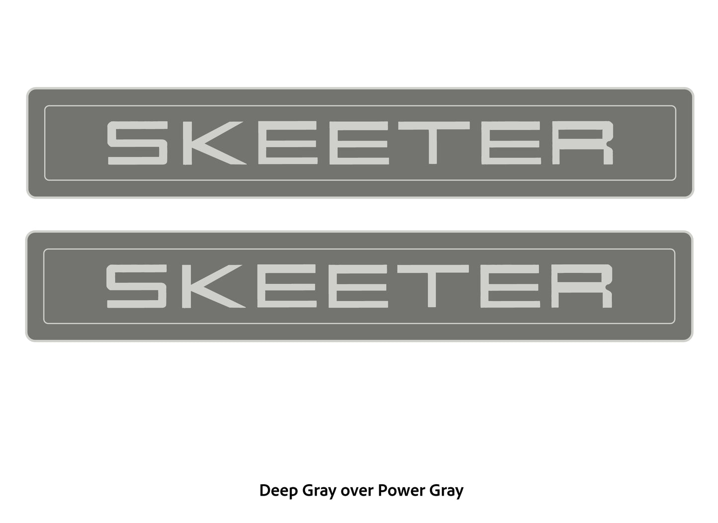Dura-Deck Skeeter ZXR eva foam trailer pad set in deep gray over over power gray