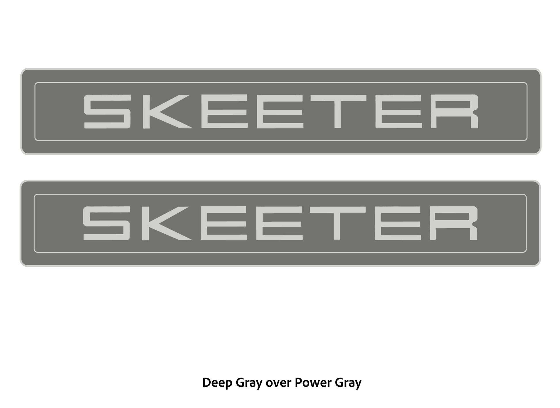 Dura-Deck Skeeter ZXR eva foam trailer pad set in deep gray over over power gray