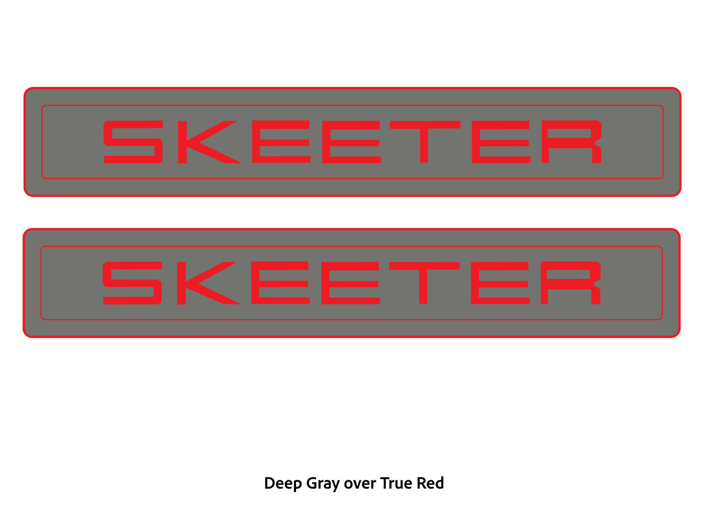 Dura-deck Skeeter ZXR eva foam trailer  pads in deep gray over true red